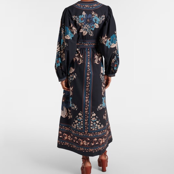 Farm Rio Black Blossom Floral Maxi Dress - Picture 2 of 6